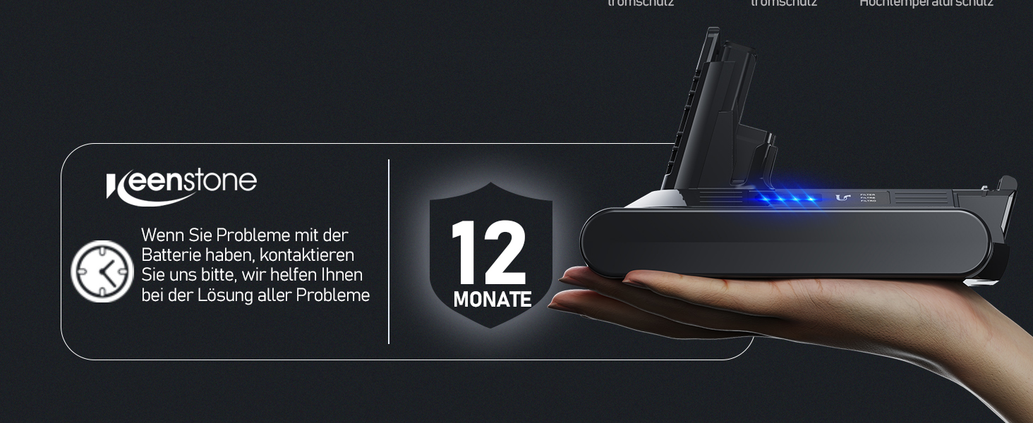 Акумулятор Keenstone 6.5Ah 25.2V для пилососів Dyson V10 Animal, Absolute, Motörhead, Fluffy, Total Clean, SV12