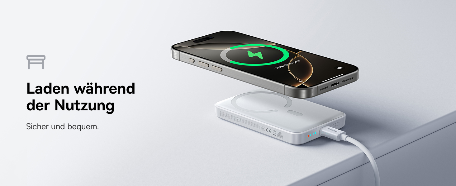 Power Bank Baseus Enerfill MagSafe 10000mAh 22.5W з магнітним кріпленням, USB-C, бездротовий, для iPhone 16/15/14/13/12