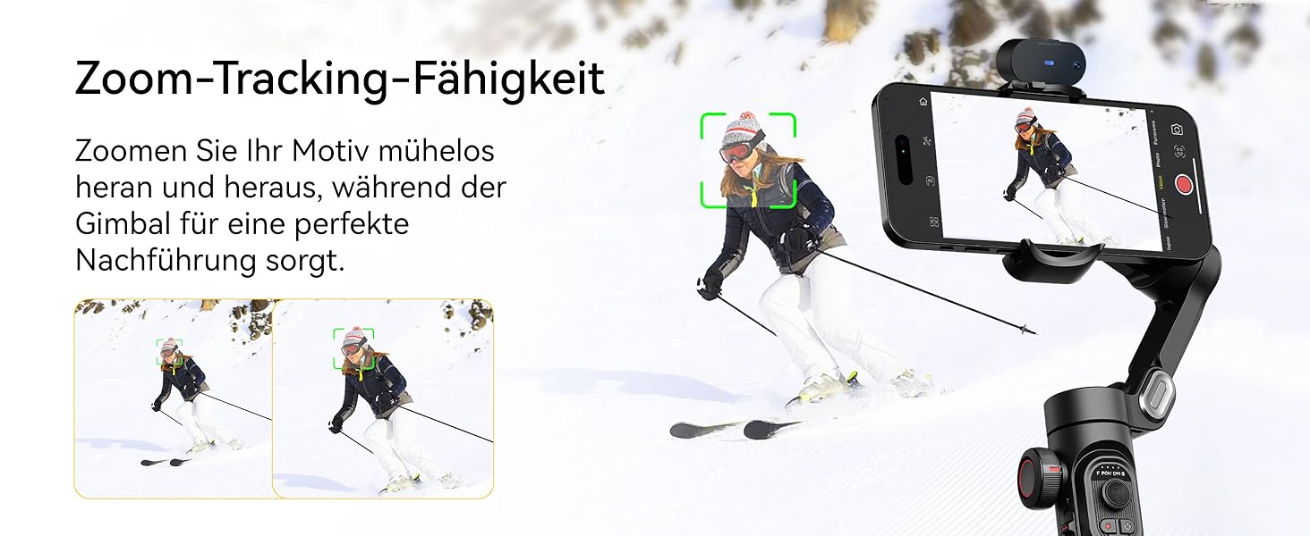 Стабілізатор для смартфона AOCHUAN з 3 осями, RGB-підсвічуванням, трекінгом обличчя та регулюванням фокусу. Підходить для iPhone/Android. Ідеально для зйомки Vlog (Smart XE AI)