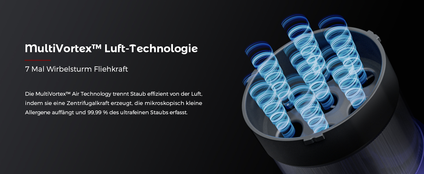 Бездротовий пилосос 48000Pa/550W з акумулятором, 70 хвилин роботи, об'єм 1.6л, 8-шарова фільтрація, тихий, з антизаплутуючим насадкою для твердих поверхонь, червоний, Rot 15 Ultra