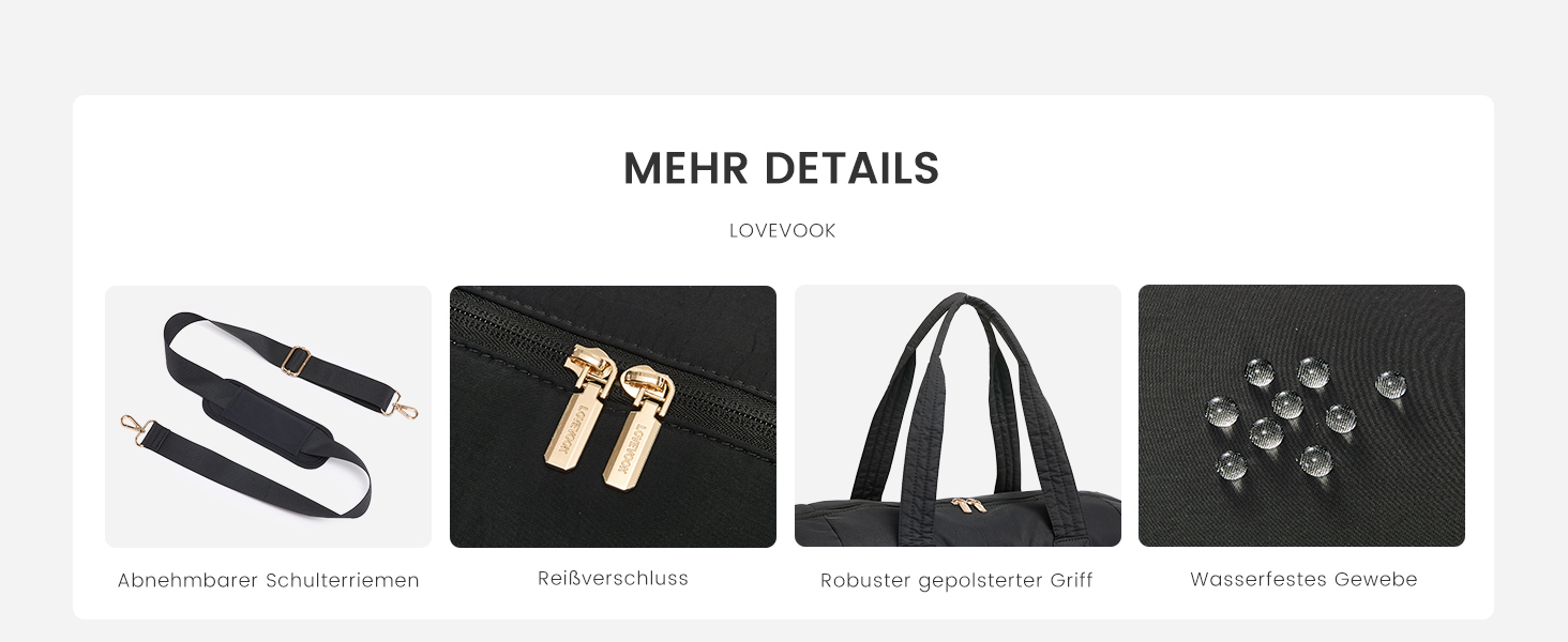 Сумка-мішок LOVEVOOK для подорожей, клініки, пологового будинку, ручної поклажі, 52x38x25 см, 50 л, з відділенням для взуття та косметичкою, бежевий