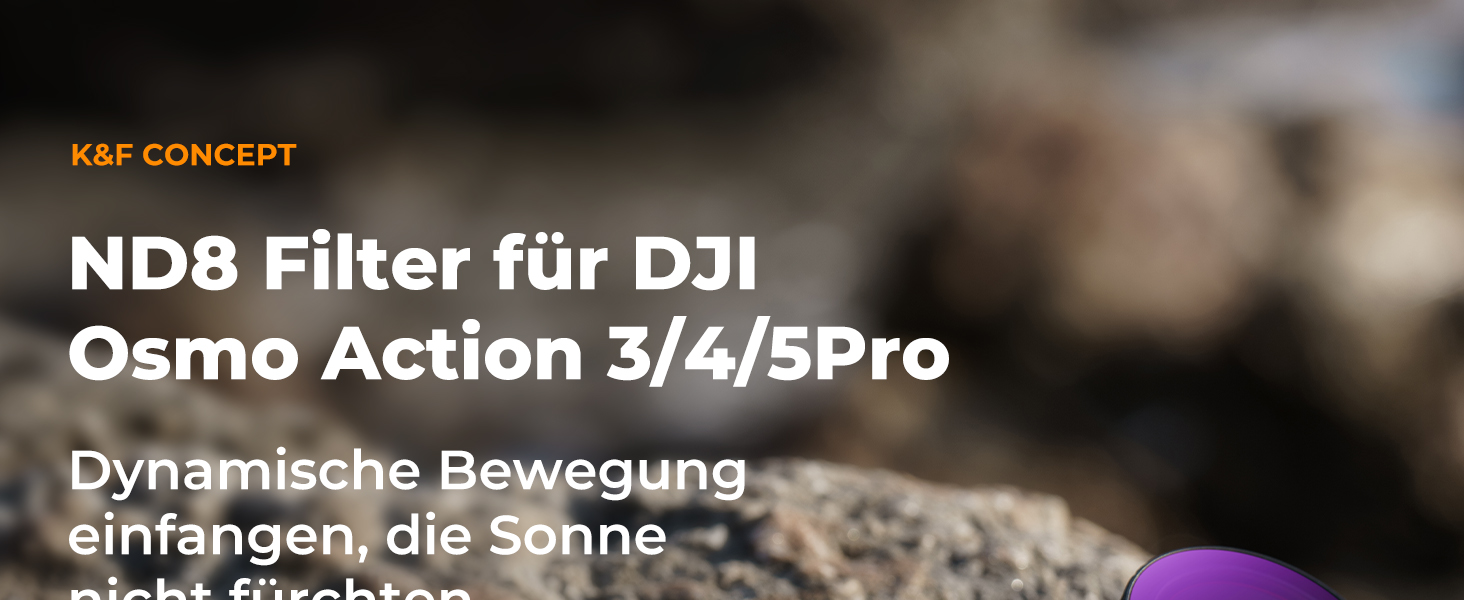ND фільтри K&F Concept для DJI Osmo Action 4/5 PRO - набір ND8, ND16, ND32, ND64, HD скло