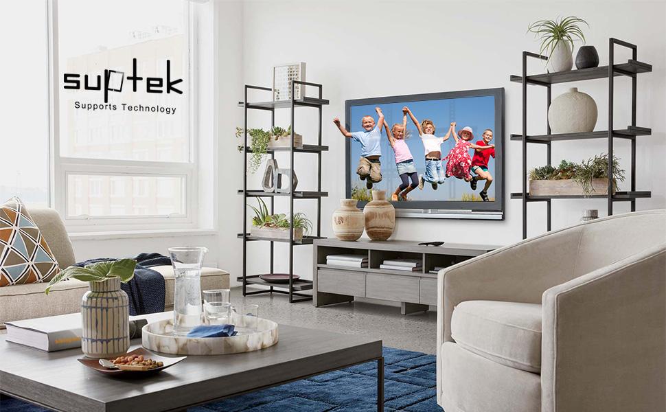 Настінний кронштейн для ТБ Suptek MT4205, нахильний, для плоских та вигнутих екранів 26-60 дюймів (66-152 см), до 45 кг, з рівнем