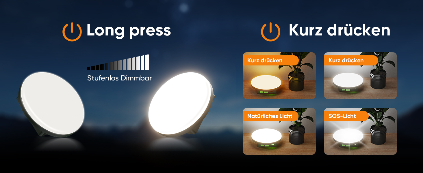LED кемпінг-ліхтар Eventek 12000mAh, 4000LM, водонепроникний IPX5, 4 режими, магніт, акумуляторний, для намету, походів, аварій