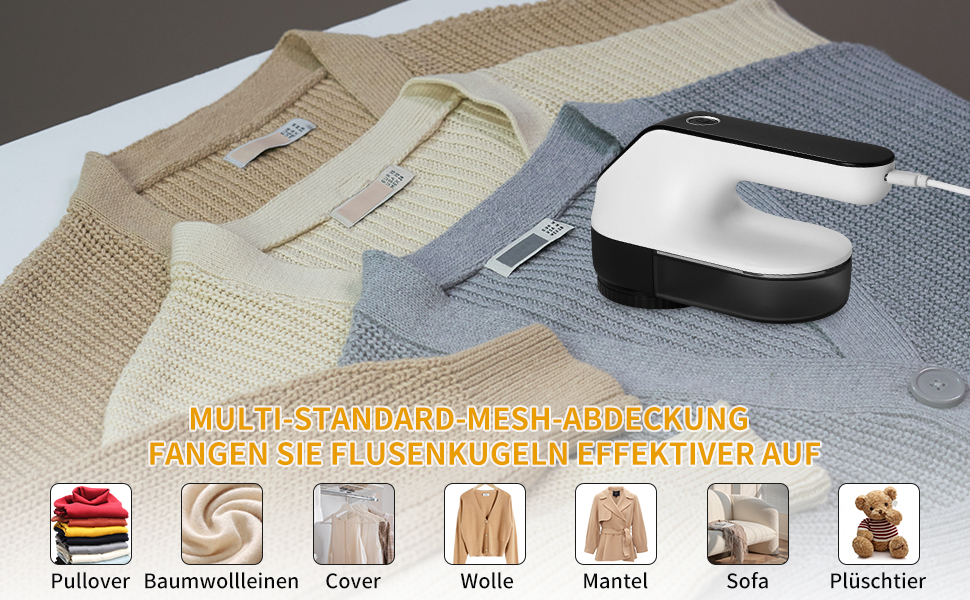 Електричний триммер для одягу Zawaer, 2000 mAh, видалення котушок, 3 швидкості, для одягу та меблів