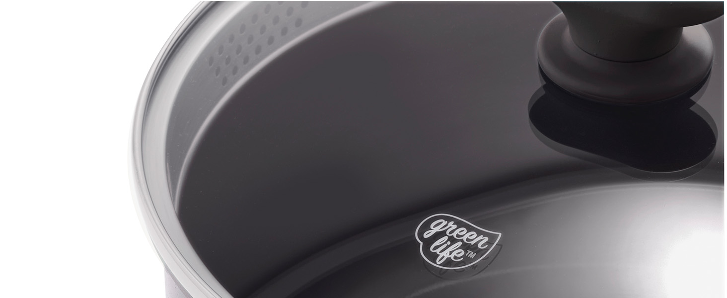 Набір сковорідок GreenLife Soft Grip з керамічним антипригарним покриттям, 18 см і 26 см, PFAS-free, підходять для духовки та посудомийної машини, бірюзові