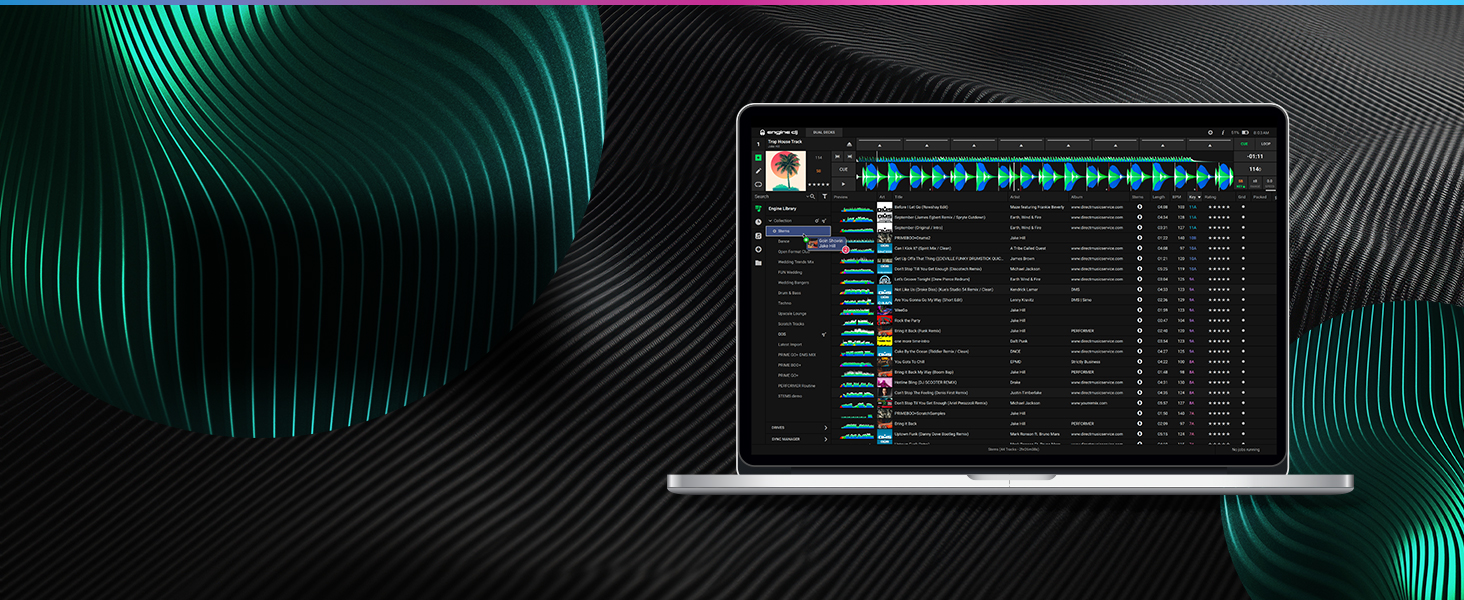 Denon DJ PRIME 4+ - DJ контролер з розділенням STEM, Wi-Fi, сенсорний екран 10.1