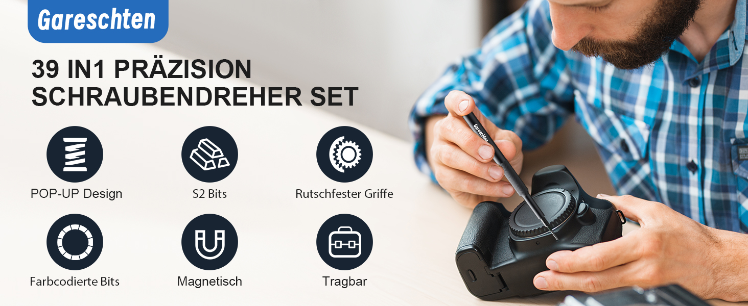 Електрична викрутка 36 в 1 Mini Electric Screwdriver set, акумуляторний набір з бітами H4, H6.3, 4 моменти, 1500mAh, інструмент для ремонту телефонів, окулярів, годинників, ноутбуків