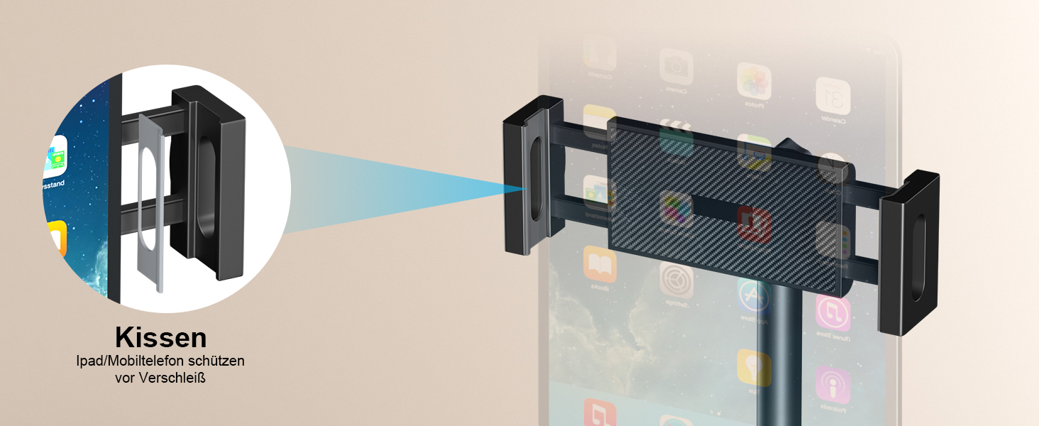 Підставка для мікрофона Aokeo з регульованою стійкою, чохол, тримач для планшету, для співу та запису голосу