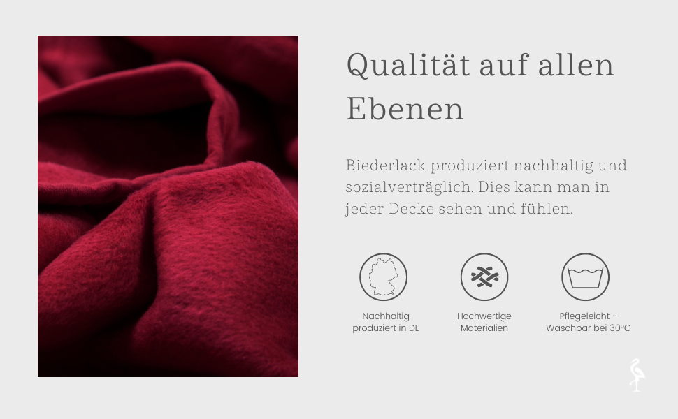Плед Biederlack Pure Cotton, 100% бавовна, темно-червоний, 150x200 см, вироблено в Німеччині, сертифікат OEKO-TEX, екологічний, м'який, для дивану чи ліжка