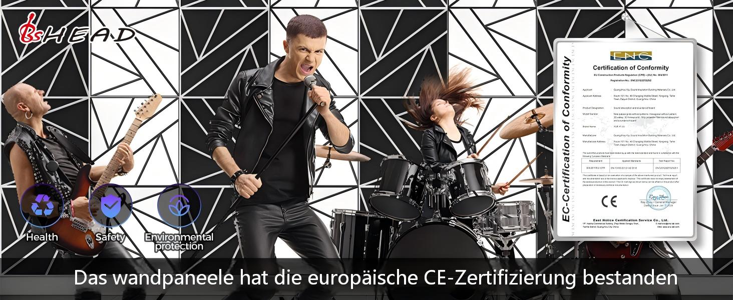 Акустичні панелі BSHEAD самоклеючі для шумоізоляції стін, 30 x 30 x 1.2 см, звукопоглинаючий пінополіетилен високої щільності (Чорно-білі)