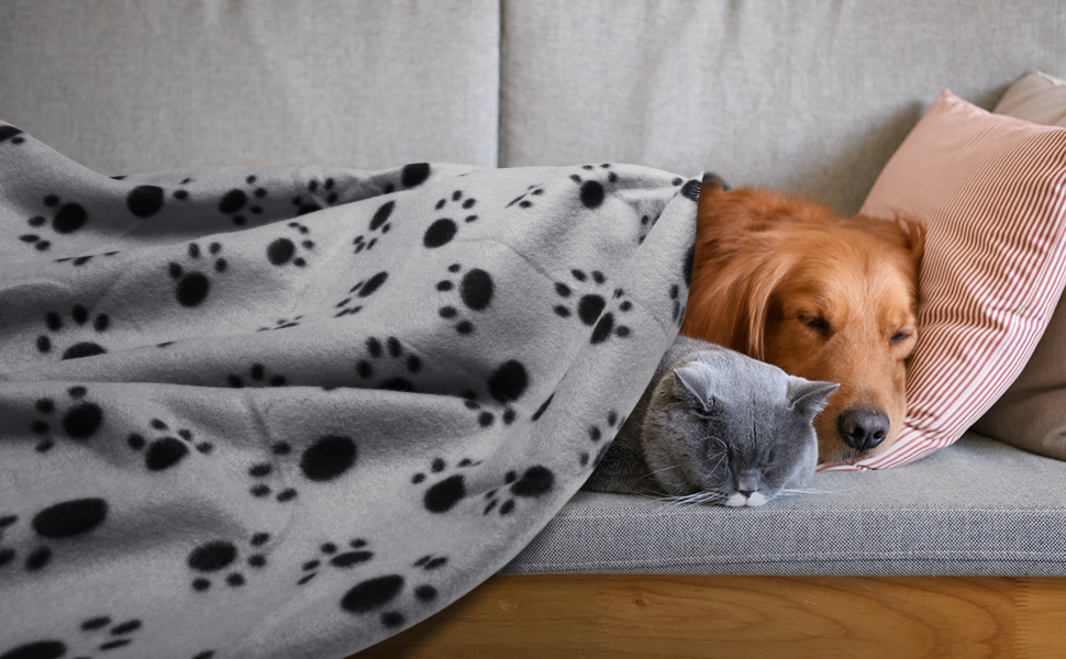 М'який флісовий килимок для собак та котів Nobleza 75x75 см (Сірий)