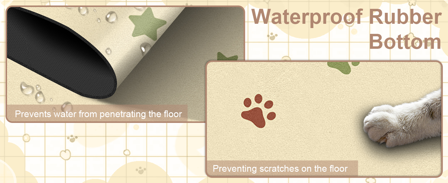 Підставка під миску для собак BLESWIN 30x50 см, вбираюча, неслизька, для цуценят, бежева