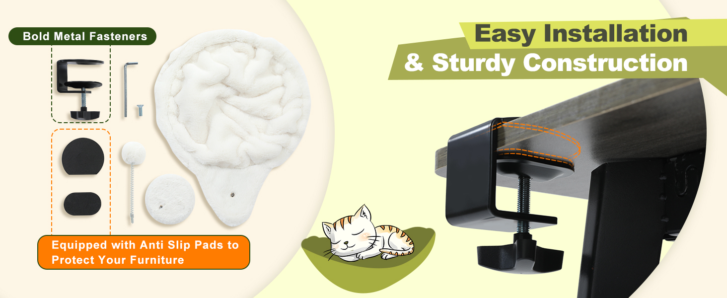 Кішечка PAWZ Road: зручне ліжко-гамак для котів з інтерактивним м'ячиком, 360° обертання, стійка, до 22.5 кг (Бежевий, Кругле)