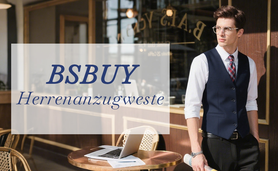 Чоловіча жилетка Casual Anzugweste Regular з кишенями, V-подібний виріз, повномірна жилетка, однотонна, вінтажна, готична, костюмна, для формальних заходів, весілля, ді-джеїв, бізнес-жилетка, темно-синій, XL