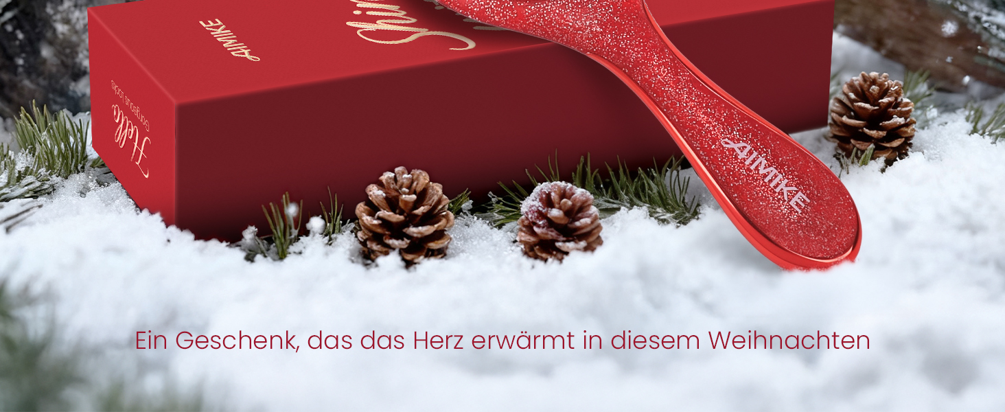 Щітка для волосся AIMIKE без пошкоджень, розпушувач з м'якими щетинками, безболісна розпушувальна щітка для складних вузлів, особливо делікатна до тонкого волосся, ідеальна для догляду за шкірою голови та масажу. Подушка-щітка LuxeSilk (Блискуча рубінова подушка-щітка)