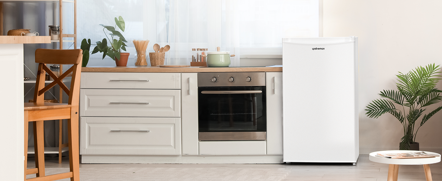 Холодильник Upstreman 91L з функцією швидкого охолодження, 5 температурних режимів (1-8℃), енергоефективний, 41 дБ, компактний, для студентського гуртожитку/офісу, BR321- (білий)