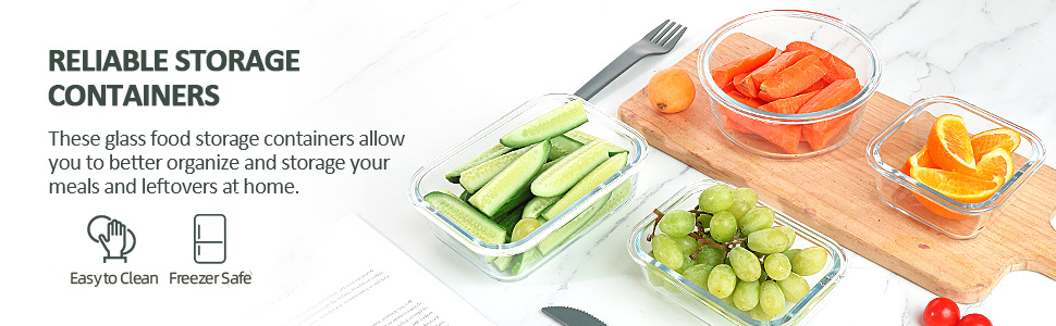 Набір скляних контейнерів MCIRCO 30 шт. (15 контейнерів + 15 кришок) - прозорі кришки, BPA free, для дому, кухні, ресторану (сірий)