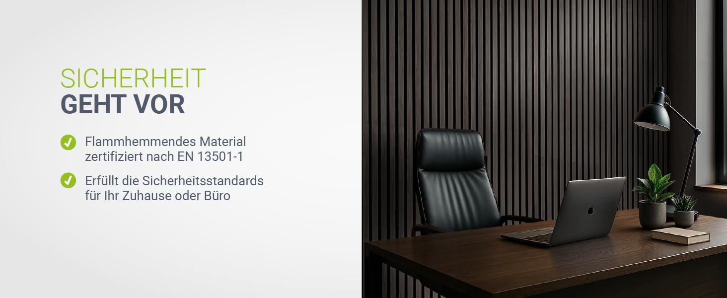 Акустичні панелі Juskys для стін, набір 4 шт (2,88 м²), 120x60 см, шумопоглищаючі декоративні панелі від луни та шуму, колір Дуб темно-сірий