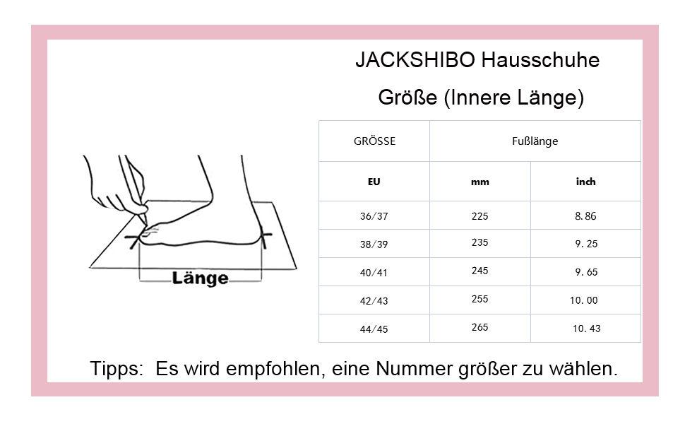 JACKSHIBO Теплі плюшеві тапочки для дому - жіночі та чоловічі, унісекс, 40/41 EU, рожеві