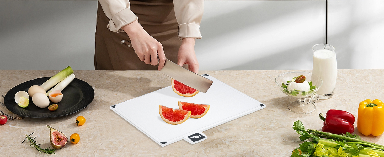 Набір з 3 дерев'яних обробних дощок, великі, з антибактеріальним покриттям, з пресом для часнику, для кухні, для овочів/фруктів/м'яса, бежевий+зелений+темно-синій