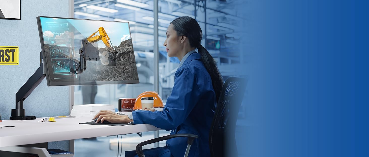 Кріплення для монітора ONKRON G80-B/G80T-B: газ-амортизатор, поворотний, нахильний, VESA 75x75-100x100, для моніторів 13-32 дюймів, до 8 кг