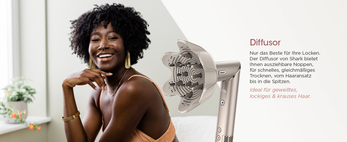 Фен Shark FlexStyle Multi з насадками для укладання, випрямлення та створення локонів, 5 в 1, Stardust. Без пошкодження волосся, для всіх типів.
