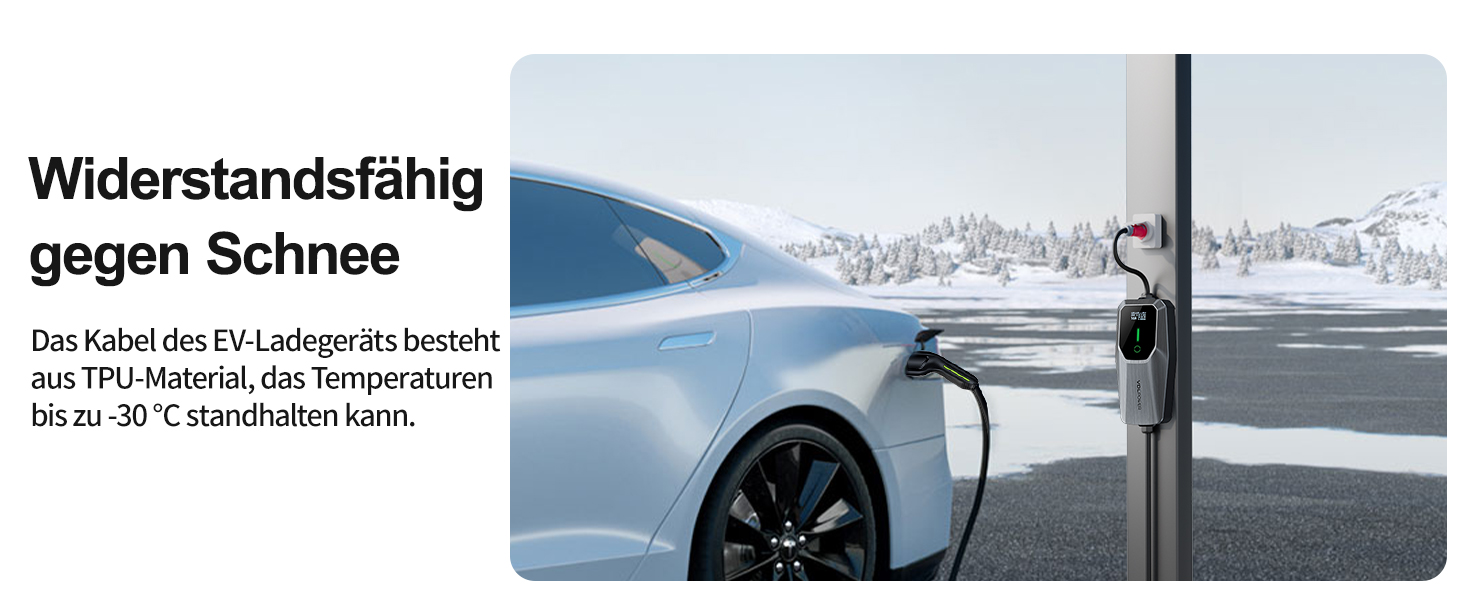 Кабель для зарядки електромобіля Type 2, 3.6KW, 6A-16A, LED-дисплей, 8м, IP65, IEC 62196-2, EU-Schuko