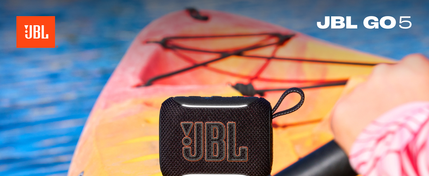 JBL GO 5: Портативна Bluetooth колонка, чорна. Водонепроникна, до 10 годин роботи, потужний бас