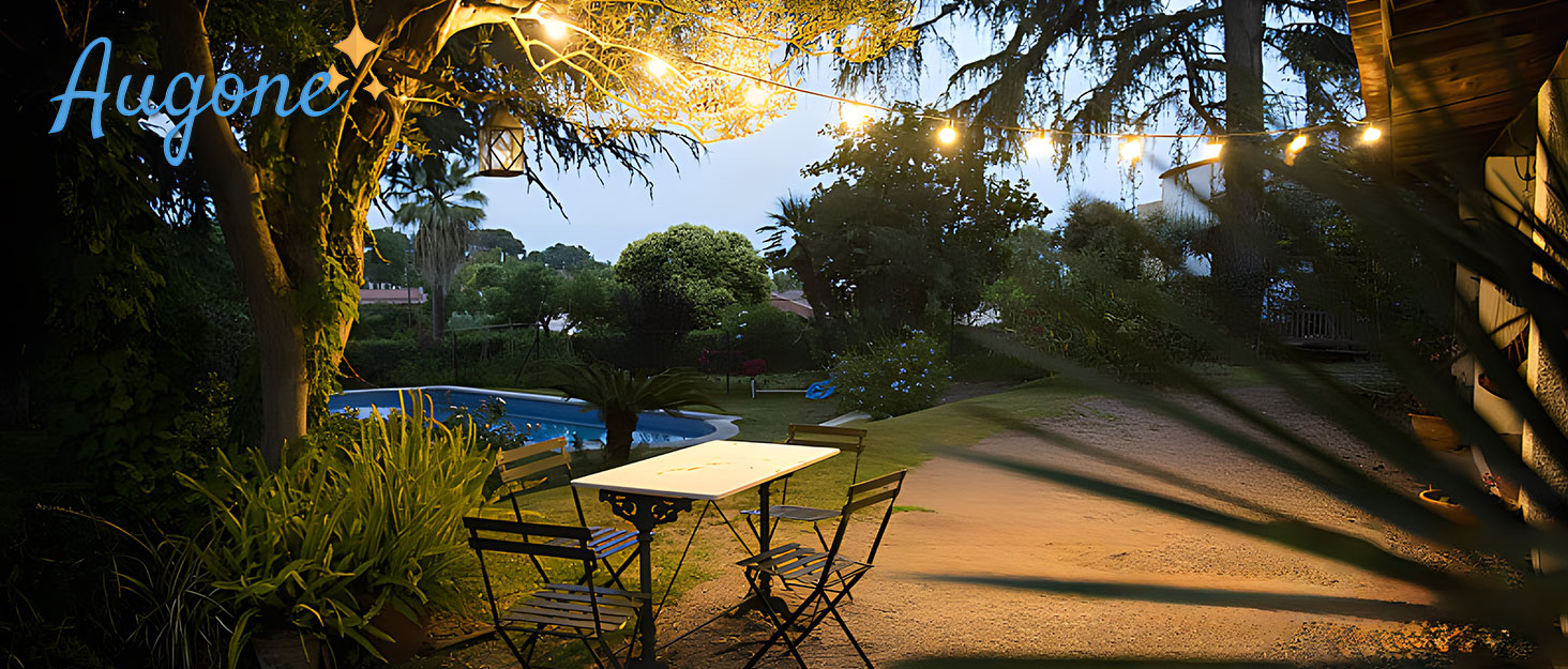 Світлодіодна гірлянда сонячна зовнішня 50 LED, 7.6 м, 8 режимів, кришталеві кулі, вологостійка, для саду, дерев, тераси, Різдва, весіль, свят (тепле біле світло)