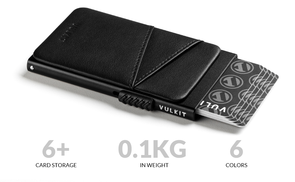 Чоловіче кредитне портмоне VULKIT з металу та шкіри, автоматичне відкривання, RFID NFC захист, slim дизайн, на 5-9 карт, зелений