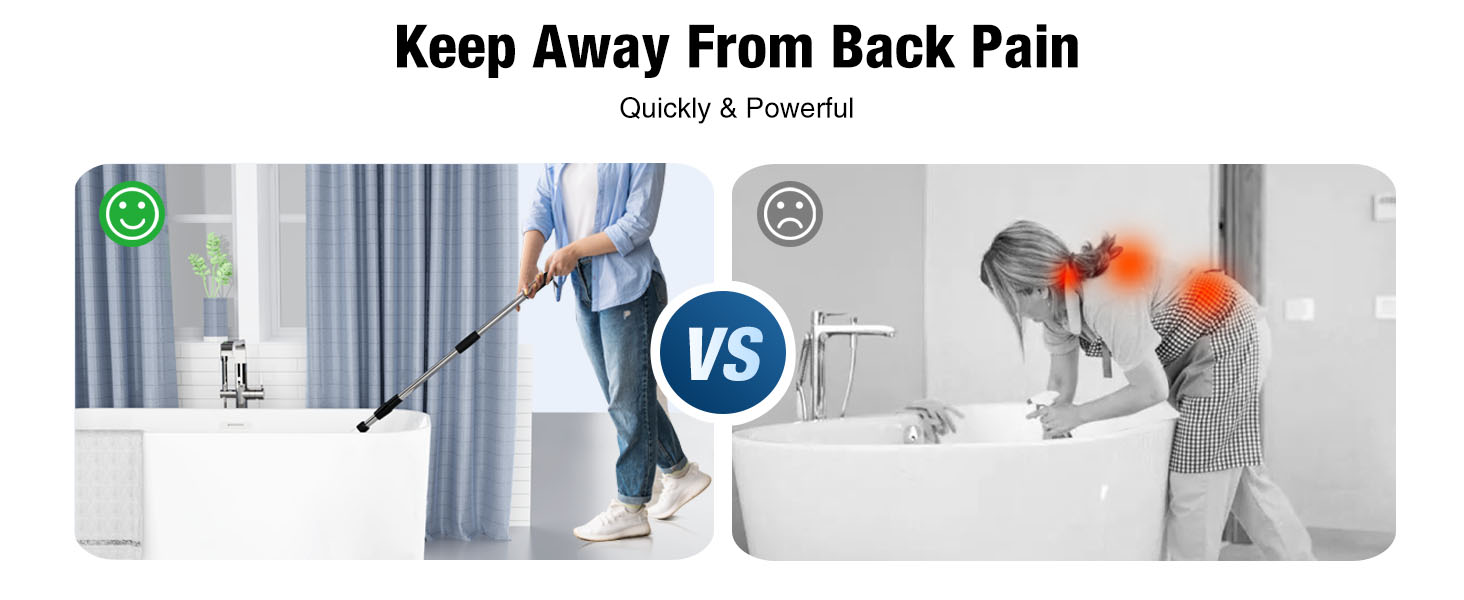 Електрична щітка для прибирання з 7 насадок, водонепроникна PX7, набір для миття підлоги та ванни, регульована ручка