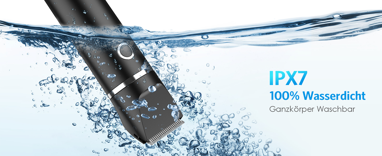 Набір для стрижки собак та котів 2-в-1 Brifit, триммер для лап, тиха, водонепроникна IPX7, професійна стрижка тіла, лап, очей, вух, обличчя, білий (чорний)