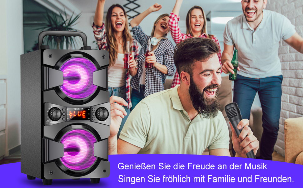 TENMIYA A20 Bluetooth Колонка з підсвіткою, чорна