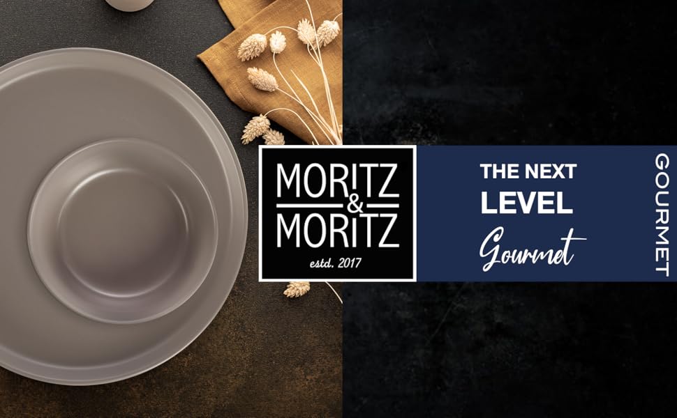 Набір посуду Moritz & Moritz NORDIC на 6 осіб (18 предметів) - сірий керамічний сервіз зі скандинавським дизайном. Міцний набір тарілок на 6 осіб для щоденного використання та гостей. Комбінований сервіз, 18 предметів