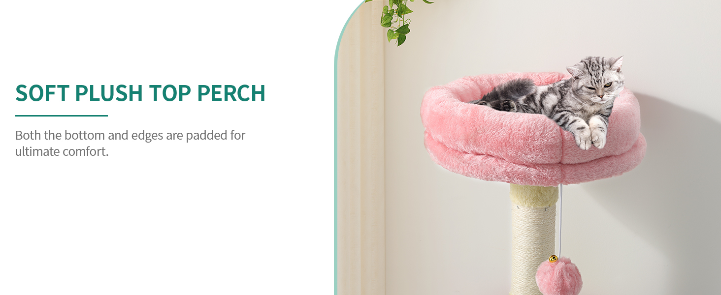 Кігтеточка YITAHOME XXL для котів, 142 см, рожева. З 8 стовпчиків сизалю, 3 платформ, 2 ховалок, гамаком, іграшками та дощечкою для шліфування кігтів.