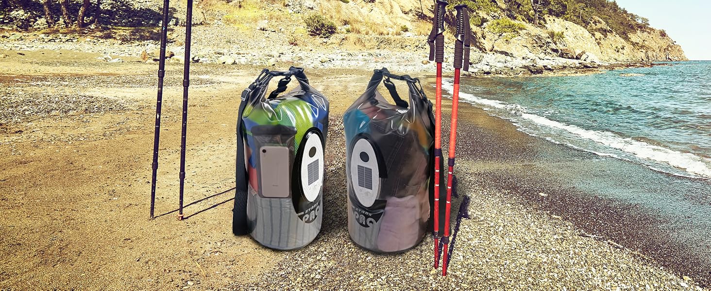 Водонепроникний рюкзак-мішок Dry Bag 20 л із Bluetooth-колонкою для каякінгу, туризму, човна, рафтингу