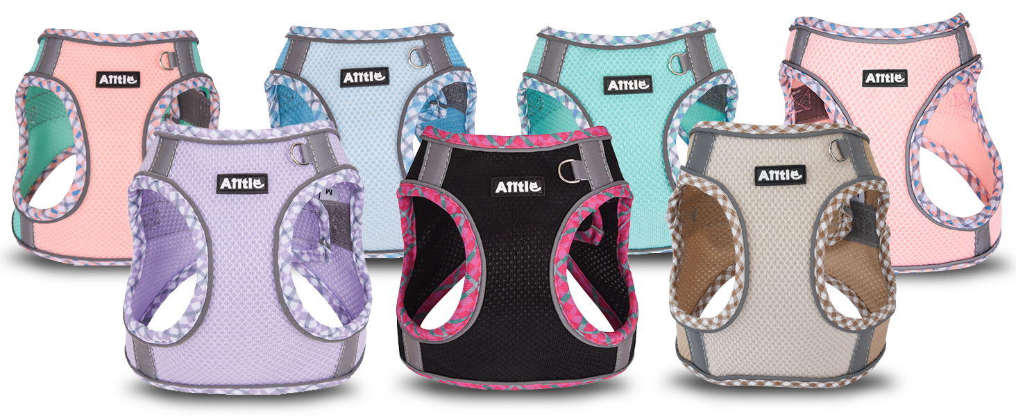 Нашийник та поводок для собак: комплект для прогулянок, нашийник для навчання цуценят, м'який дихаючий аксесуар для домашніх тварин, світловідбиваючі смуги, для дуже маленьких собак та котів, блакитно-рожевий, XXXS