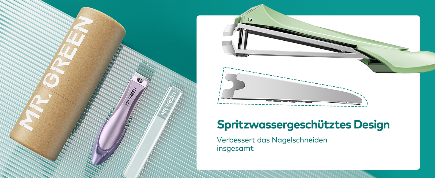 Професійний набір для манікюру MR.GREEN: кусачки для нігтів з пилкою, для жінок, чоловіків, дітей та літніх людей, фіолетовий колір, подарункова упаковка