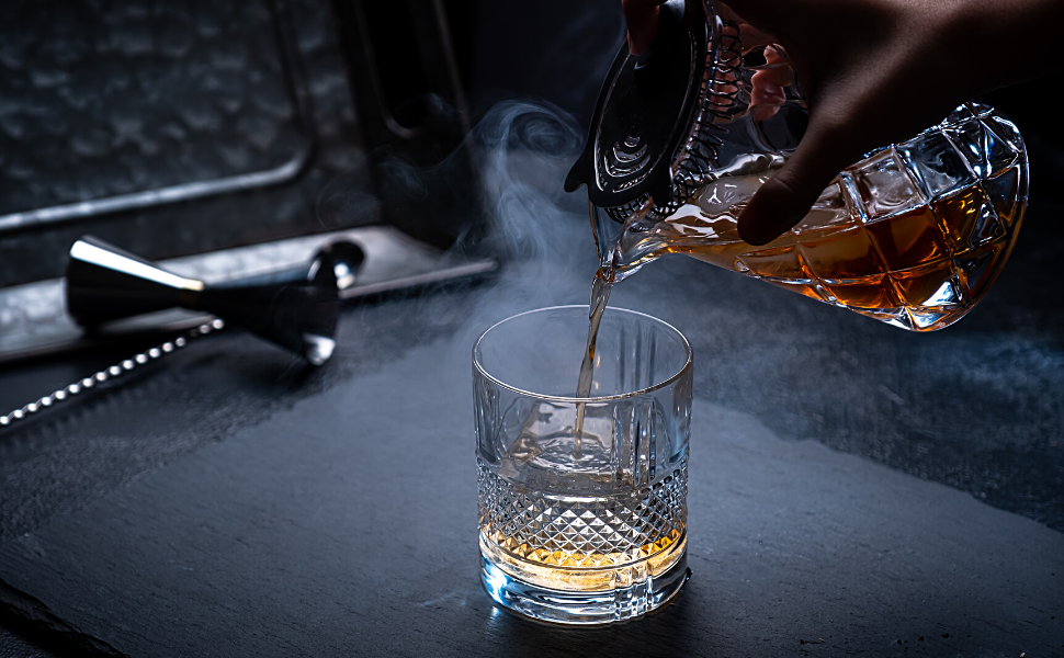 Склянки для віскі Kristall – набір 2 шт (340 мл) Reserve для віскі, бурбону та коктейлів Old Fashioned – подарунковий набір у коробці з золотою фольгою