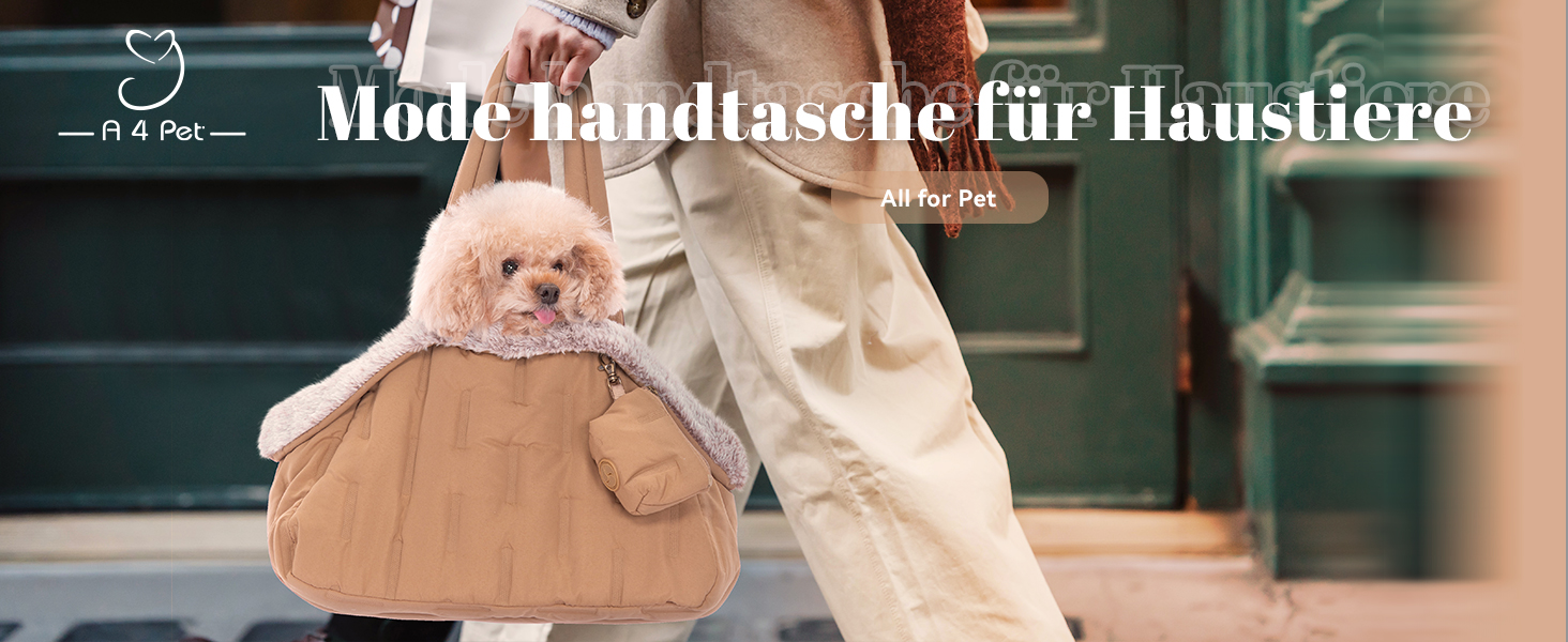 Сумочка для собак, переноска для цуценят, переноска для маленьких собак, сумочка для годування, 40x20x24 см, хакі, каррі