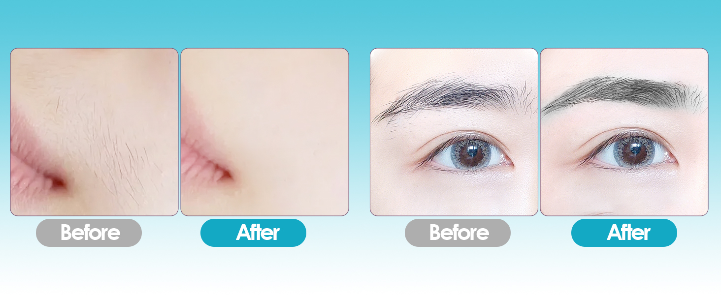 Тріммер для обличчя та брів 2-в-1 VG VOGCREST з LED-підсвічуванням - безболісне гоління обличчя, губ та тіла