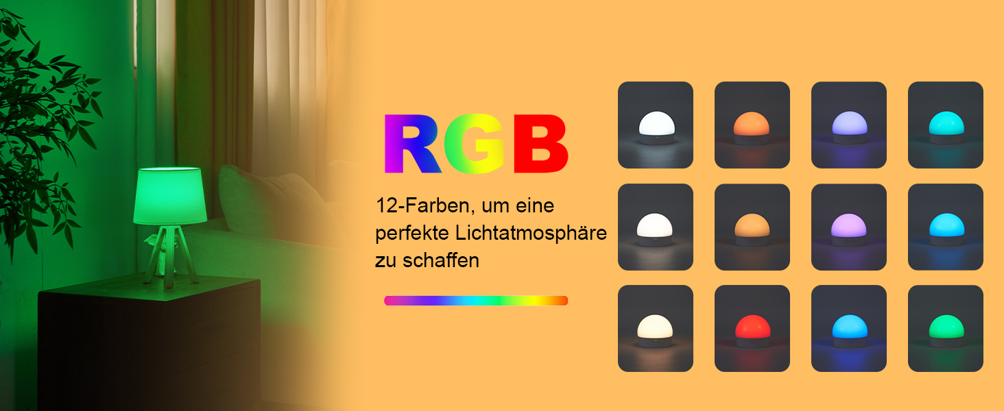 LED-лампа Egobasic настільна бездротова з пультом, таймером, регулюванням яскравості, акумулятором, змінним кольором, для спальні, кухні, вітальні (тринога з харчової смоли)