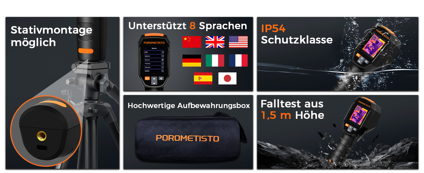 Професійна тепловізійна камера Handheld, 240 x 240, -20°C - 550°C, 15 колірних палітр, з лазерним покажчиком, для HVAC та інспекції будівель