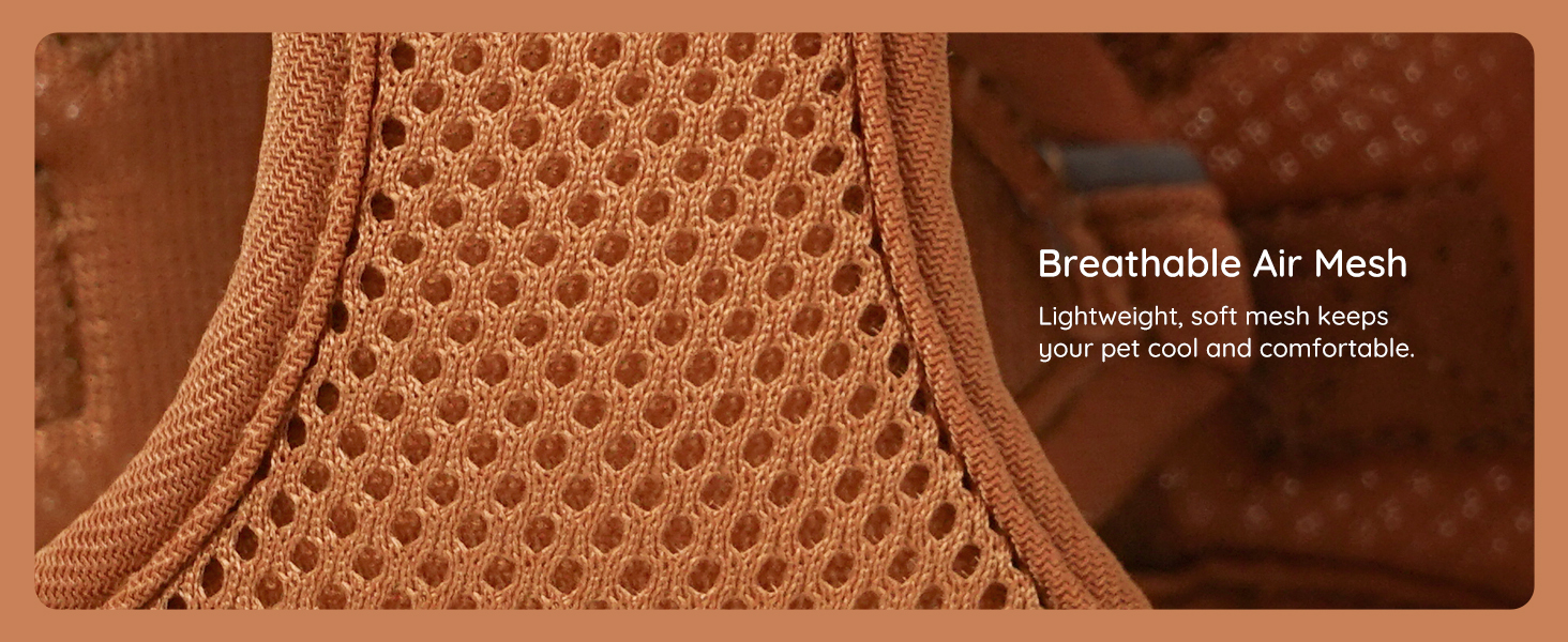 Шлейка для собак BELLA & PAL для маленьких собак з повідком, Step-in шлейка з Air Mesh, анти-тяга, світловідбиваюча, дихаюча, для цуценят, котяча шлейка, мокко, S (35-40 см обхват грудей)