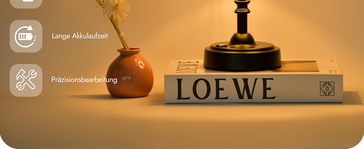 Бездротова лампа настільна акумуляторна 4000mAh, тепле світло 2700K, торшери з сенсорним керуванням, адаптер/кабель для зарядки, для спальні, подарунок (золотиста)