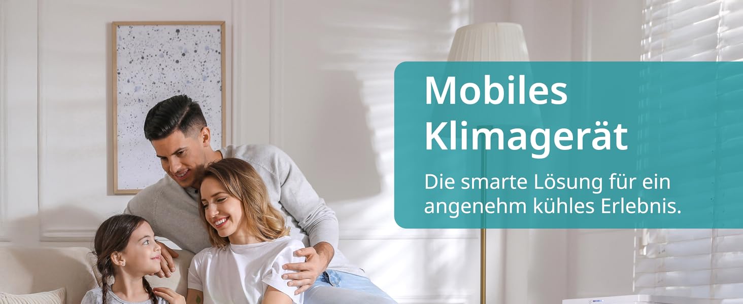 Мобільний кондиціонер Könighaus Smart | 7000 BTU (2,1 кВт) | 4-в-1: охолодження, осушувач, вентилятор, очищувач повітря | Керування через пульт та Alexa