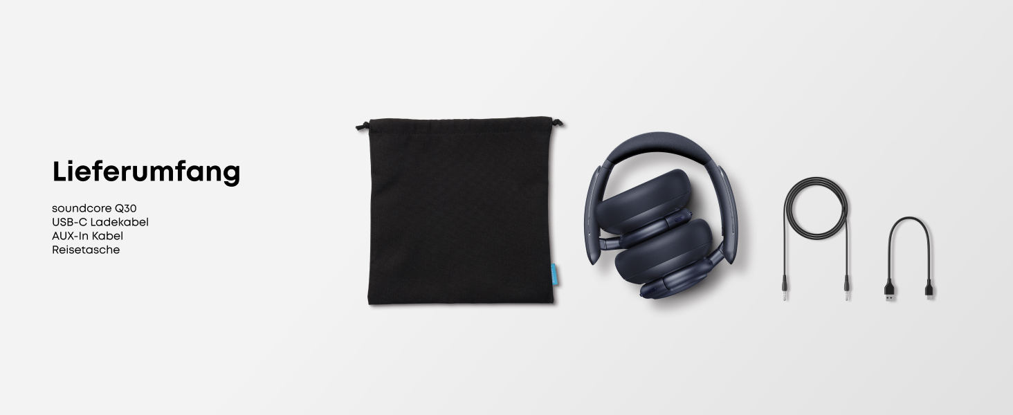 Soundcore Q30 - Бездротові навушники з активним шумозаглушенням, Bluetooth, Hi-Res звук, 40 годин роботи, блакитні