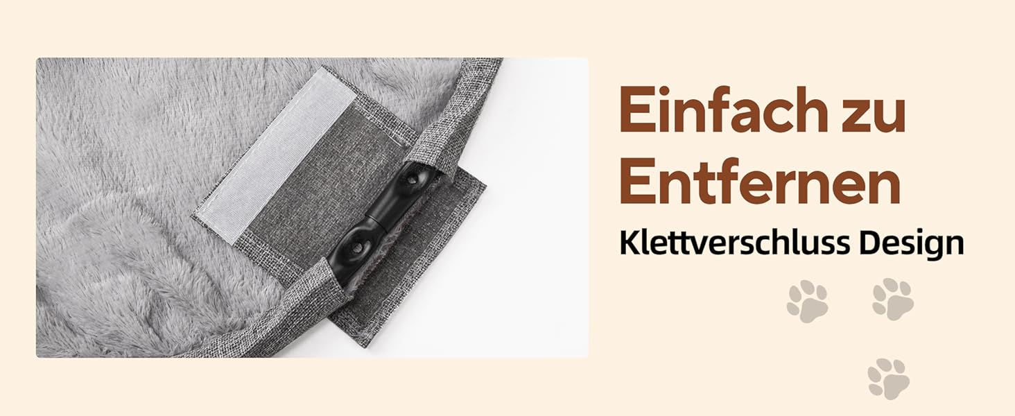 Гамак для котів LIFLIX Outdoor: підвісне ліжко з м'яким плюшем, для дому та вулиці (сірий)