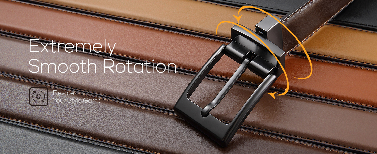 Чоловічий шкіряний ремінь CHAOREN, ремінь для костюма та ділового стилю, 32 мм, чорний/коричневий, розмір 93 см (загальна довжина 105 см)